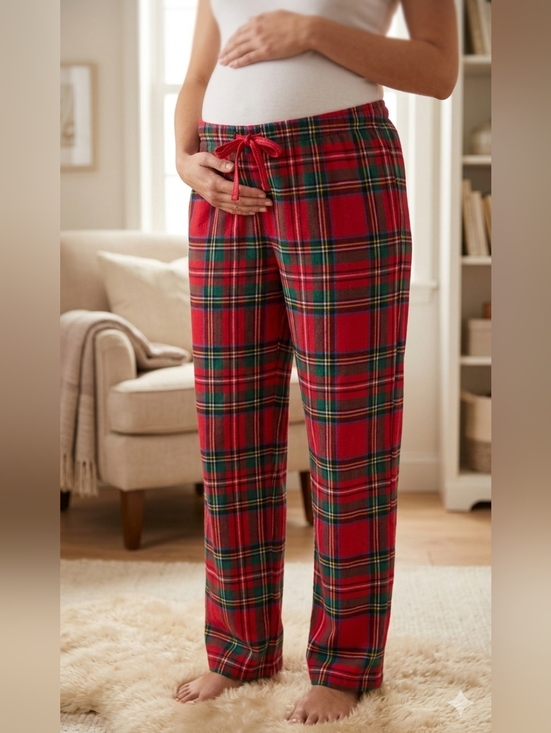 Old Navy Other - Old Navy Red Plaid Maternity Pajama Pants